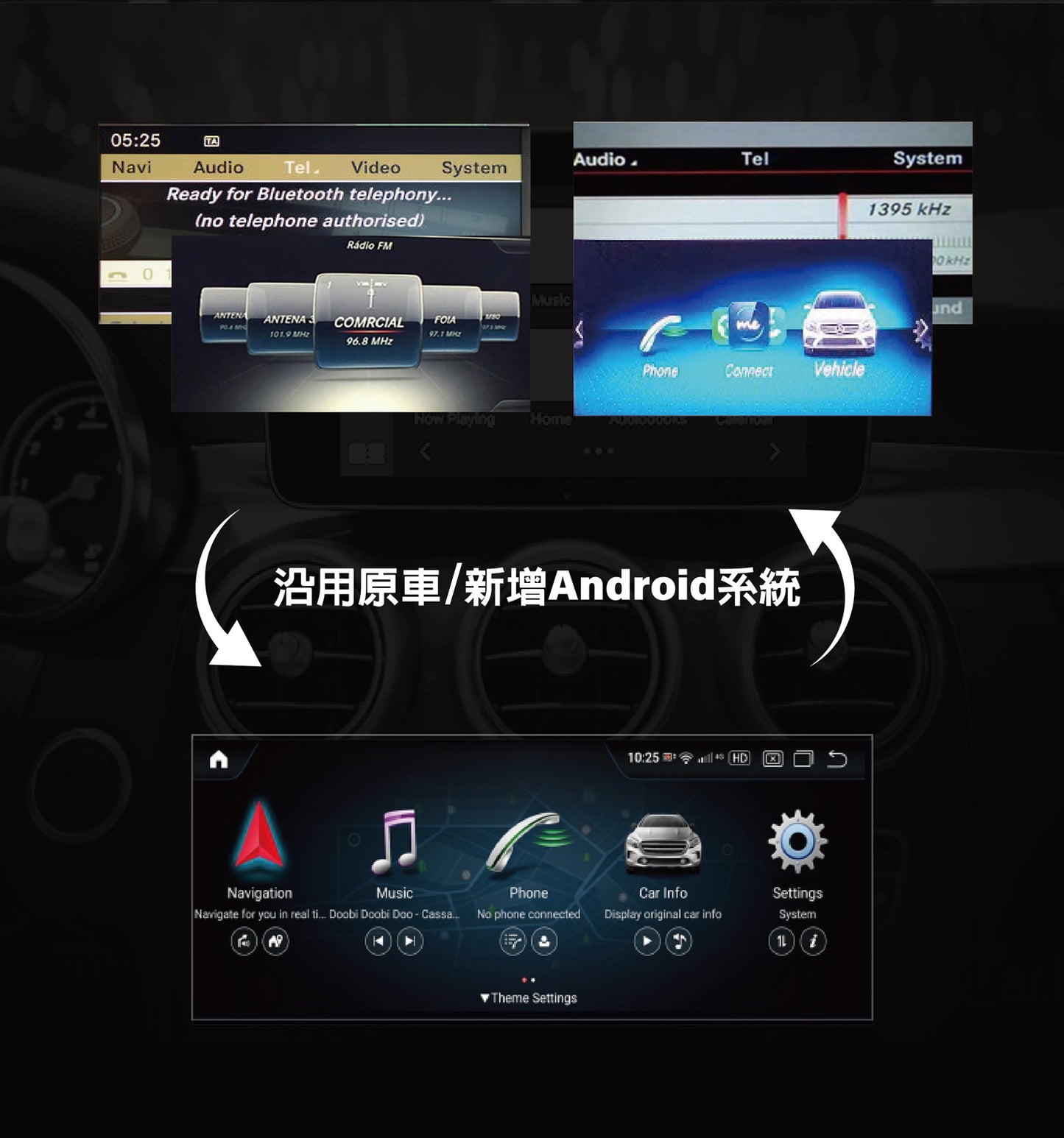 【Winson威聲】10.25"吋 安卓機 賓士BENZ 全車系 大螢幕專用/保留原車系統皆可升級-全台到府安裝請先聯繫