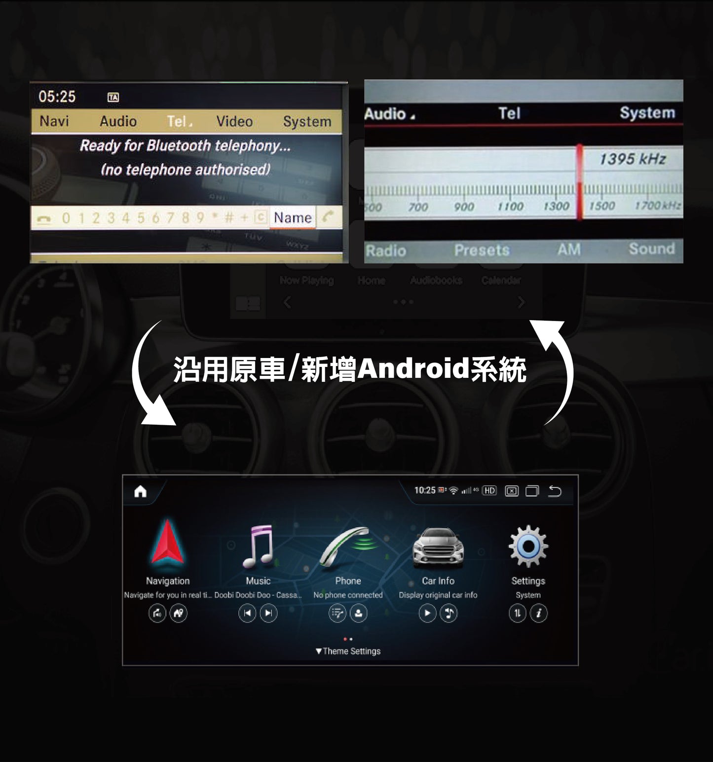 【Winson威聲】10.25"吋 安卓機 賓士BENZ W204後期 大螢幕專用/保留原車系統皆可升級-全台到府安裝請先聯繫
