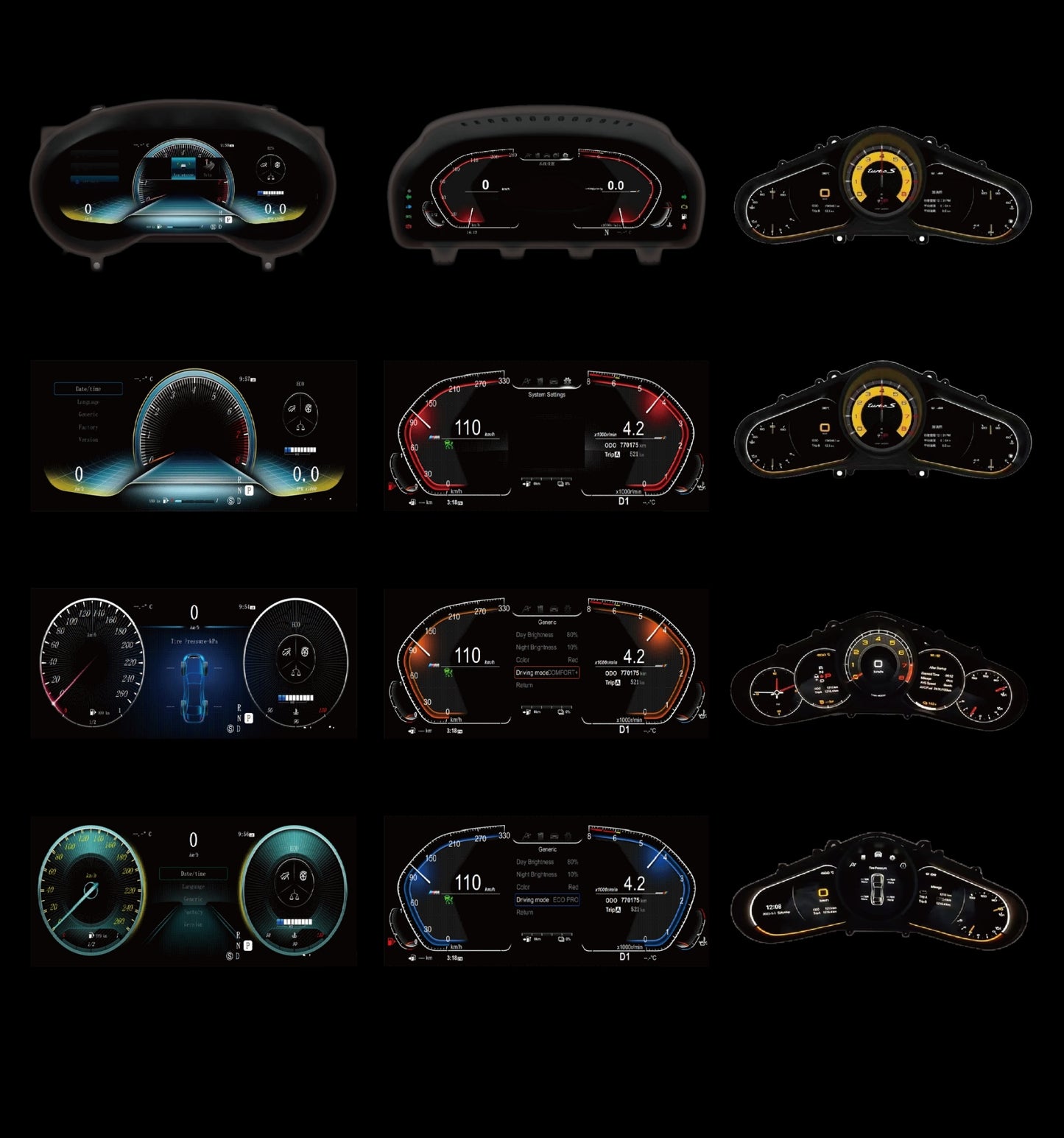 【Winson威聲】BENZ BMW Porsche 賓士 寶馬 保時捷 專用 LCD液晶儀表/全液晶儀表-全台到府安裝請先聯繫